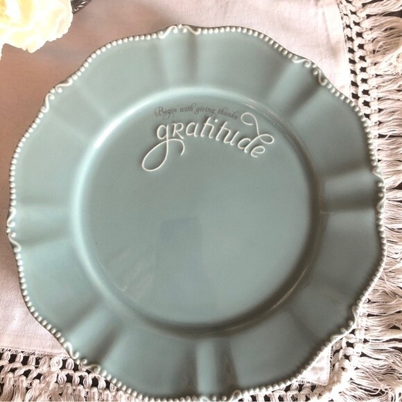 Blessings Unlimited Gratitude Plates Blue 10” Grace Gratitude Collection Set 1 - Picture 2 of 12